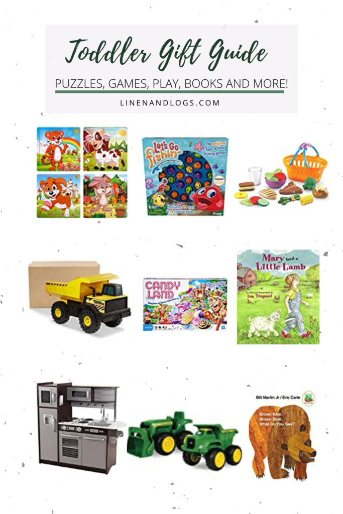 Toddler gift guide with puzzles, games, play, books and more