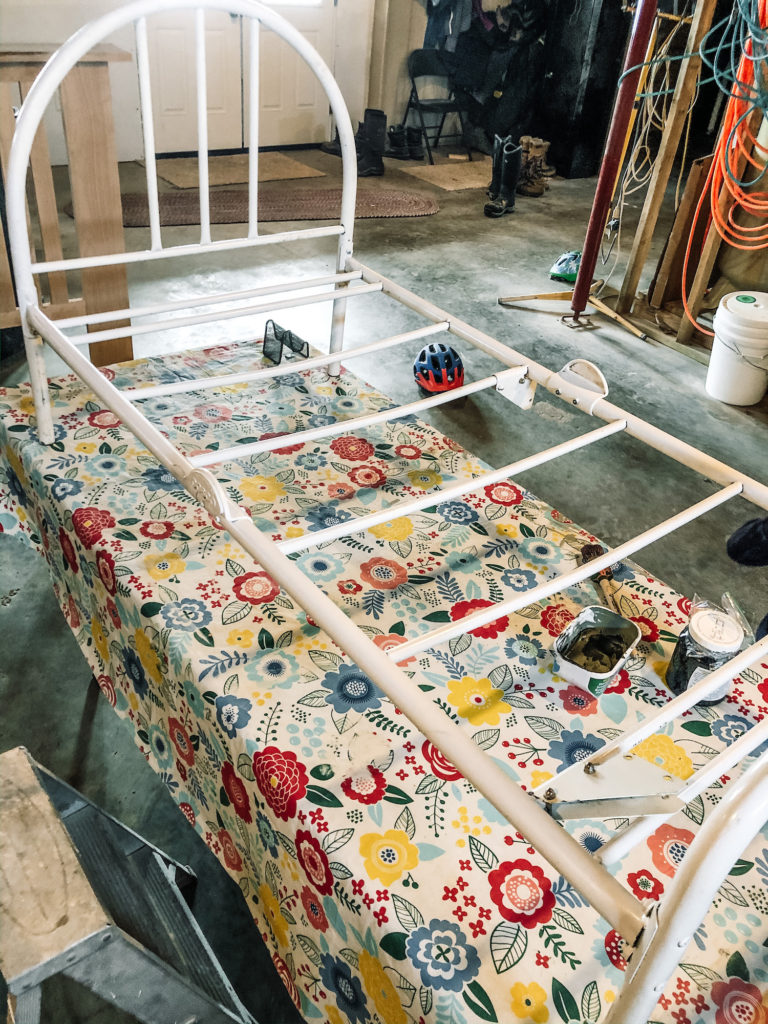 Painting Metal Bed - Before