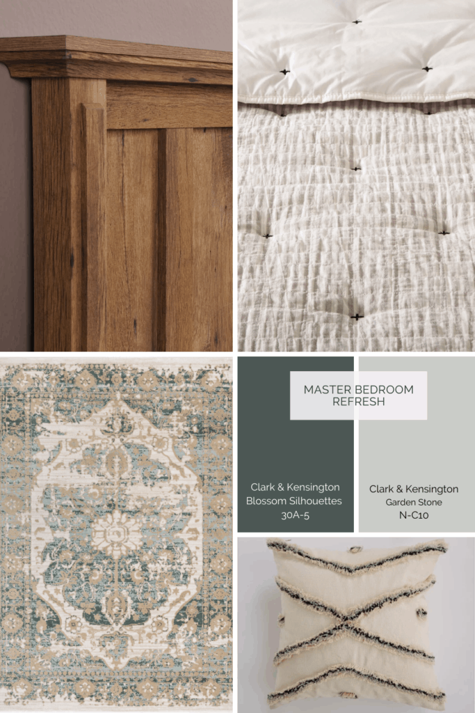 Linen and Logs Master Bedroom Mood Board