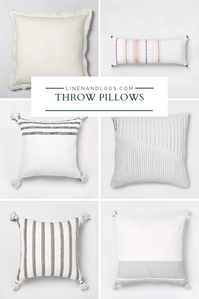 neutral throw pillows