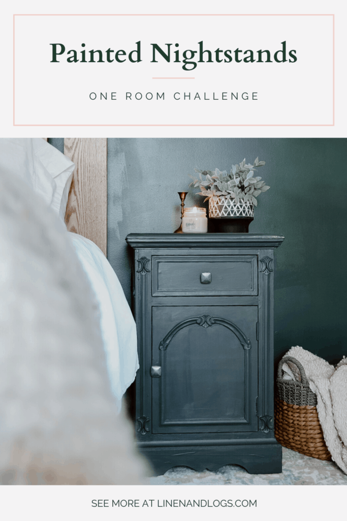 Painted nightstands - black for one room challenge