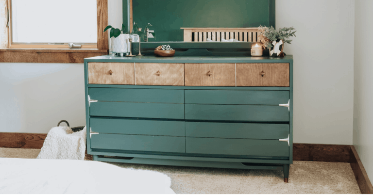 One Room Challenge - Refinished Mid Century Dresser