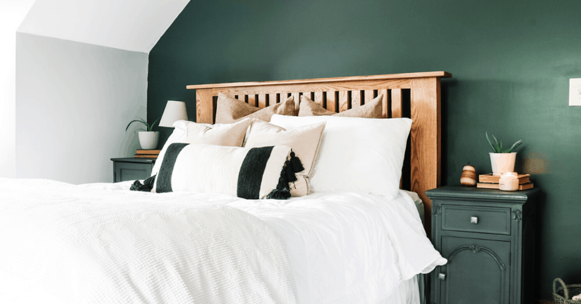 master bedroom makeover by linen and logs