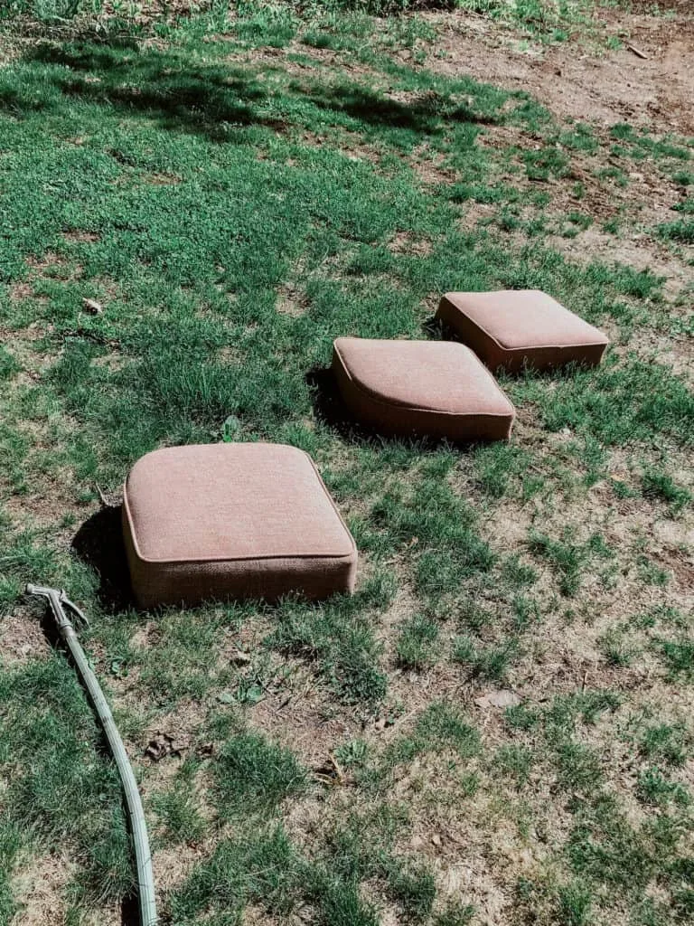 Cleaned couch cushions