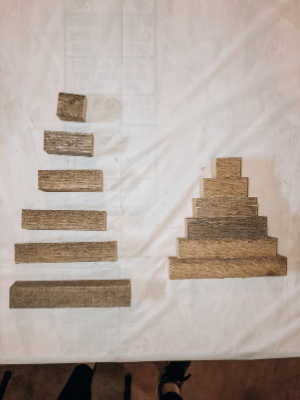 Wood Pieces for rustic Christmas Tree