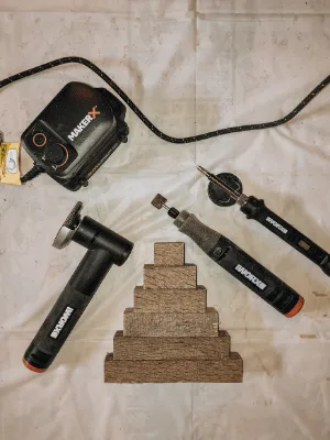 Worx MakerX Tools for making wood Christmas Tree