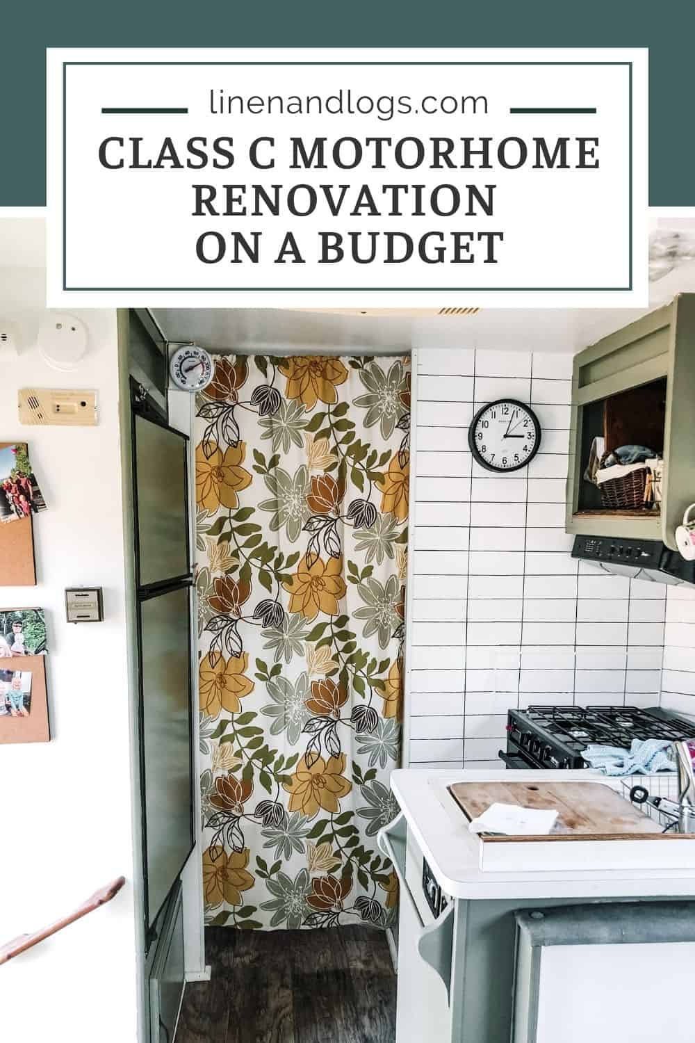 Class C Motorhome Renovation Reveal - Linen & Logs