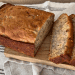 Loaf of banana bread slices