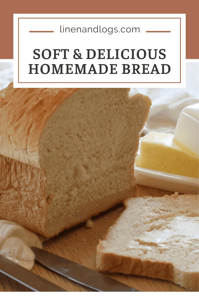 Easy Homemade Bread Recipe Linen & Logs