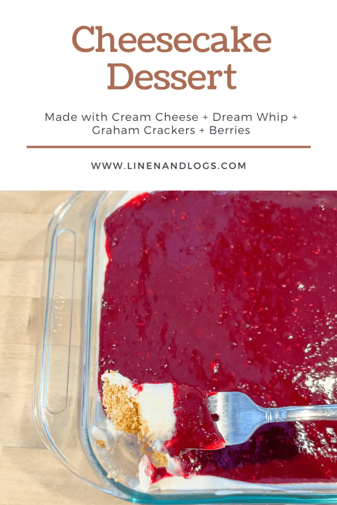 Pinterest Pin for Cheesecake dessert